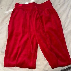 True Religion Velvet Jogger Red